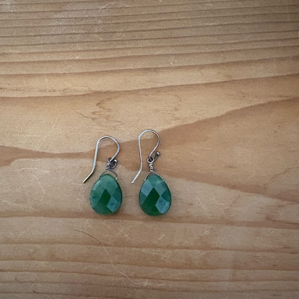Elegant Green Drop Earrings